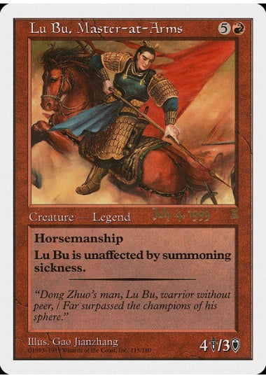 武芸の達人 呂布 Lu Bu, Master-at-Arms プレリリース 英)武芸の達人 呂布 / Lu Bu, Master-at-Arms【PTK】 July プレ