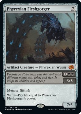 (英)【Foil】ファイレクシアの肉体喰らい / Phyrexian Fleshgorger【BRO】 No.121