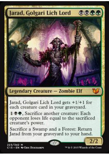 (英)ゴルガリの死者の王、ジャラド / Jarad, Golgari Lich Lord【C15】 No.223