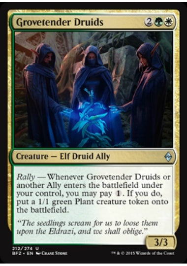 (英)林番のドルイド / Grovetender Druids【BFZ】 No.212