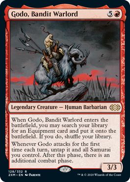 (英)【Foil】山賊の頭、伍堂 / Godo, Bandit Warlord【2XM】 No.128
