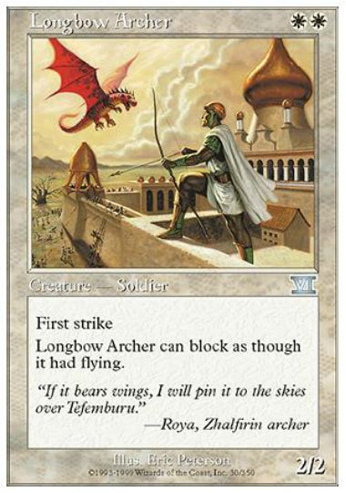 (英)長弓兵 / Longbow Archer【6ED】 No.030