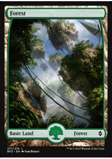 (英)【Foil】森 / Forest【BFZ】フルアート版 No.271
