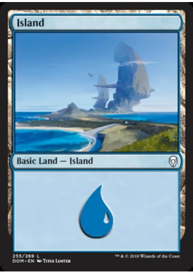 (英)【Foil】島 / Island【DOM】 No.255
