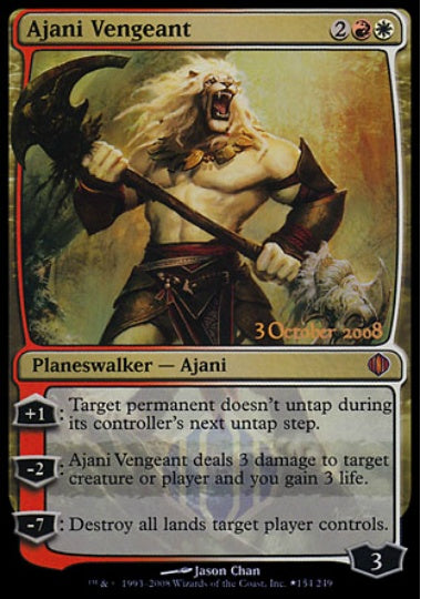 (英)【Foil】復讐のアジャニ / Ajani Vengeant【ALA】プレリリースプロモ No.154