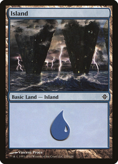 (英)【Foil】島 / Island【ROE】 No.235