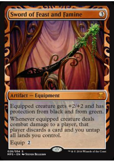 (英)【Foil】饗宴と飢餓の剣 / Sword of Feast and Famine【MPSKLD】部分光沢 No.028