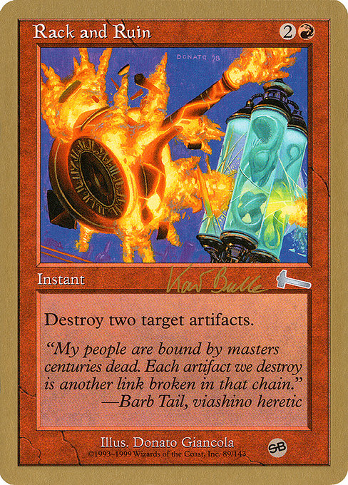 (英)荒残 / Rack and Ruin【WC99】 World Championship Decks 1999 Kai Budde サイドボード 金枠 No.033