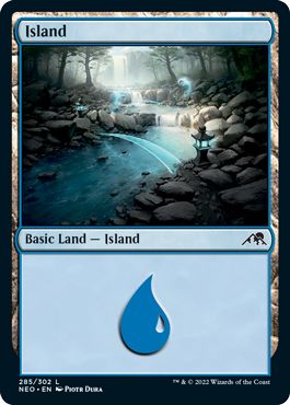 (英)【Foil】島 / Island【NEO】 No.285