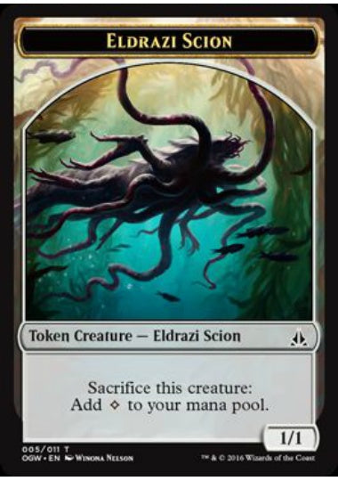 (英)エルドラージ・末裔トークン / Eldrazi Scion Token【OGW-TOKEN】 No.005