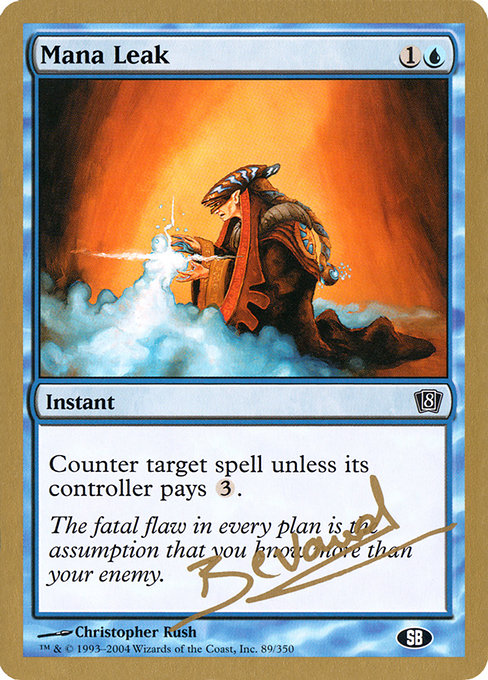 (英)マナ漏出 / Mana Leak【WC04】 World Championship Decks 2004 Manuel Bevand サイドボード 金枠 No.021