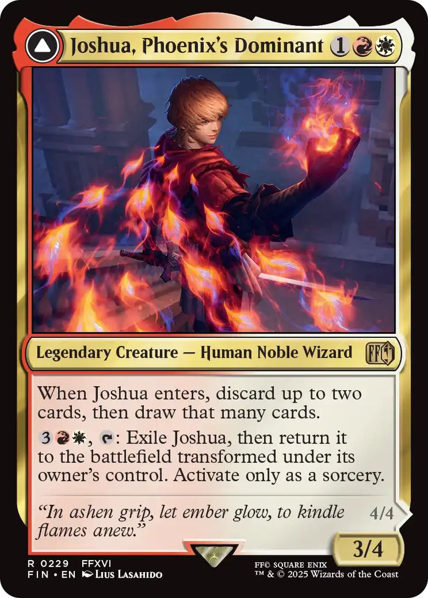 (英)【Foil】フェニックスのドミナント、ジョシュア / Joshua, Phoenix's Dominant - 火の召喚獣、フェニックス / Phoenix, Warden of Fire【FIN】 No.229