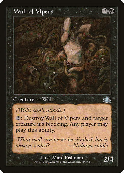(英)【Foil】バイパーの壁 / Wall of Vipers【PCY】 No.080