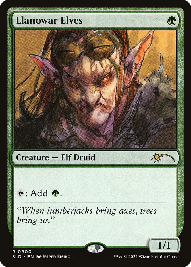 (英)ラノワールのエルフ / Llanowar Elves【SLD】 Artist Series: Jesper Ejsing No.800