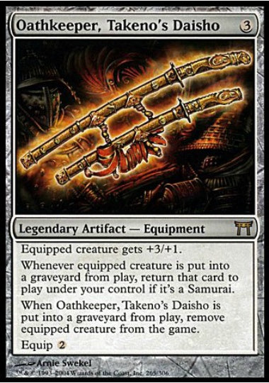 (英)【Foil】武野の大小、正守 / Oathkeeper, Takeno's Daisho【CHK】 No.265