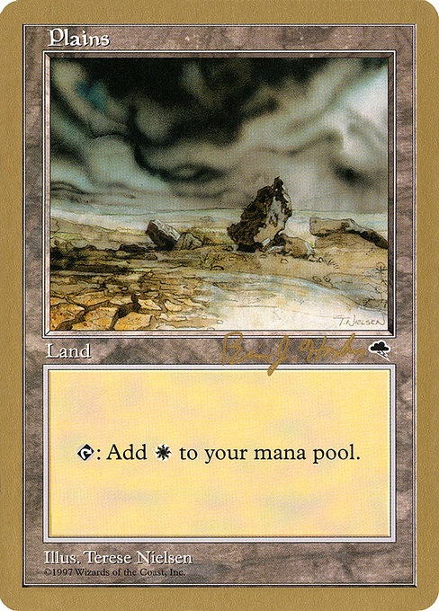 (英)平地 / Plains【WC98】 World Championship Decks 1998 Brian Hacker 金枠 No.093
