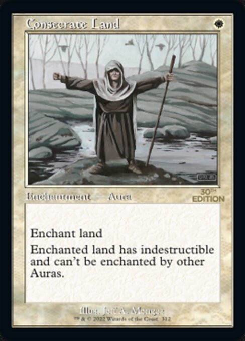 (英)土地の聖別 / Consecrate Land【30A】 旧枠加工カード No.312 ※トーナメントで使用することはできません。