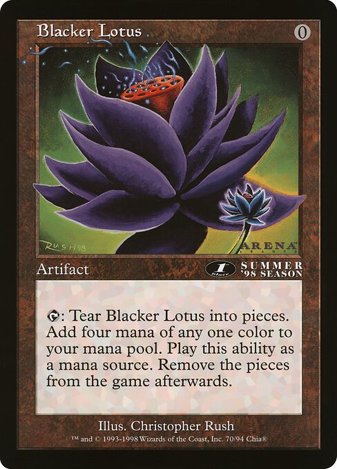 (英)Blacker Lotus【PRM】 アリーナプロモ 【Oversized Card】 BIG-PRM-057 ※トーナメントで使用することはできません。