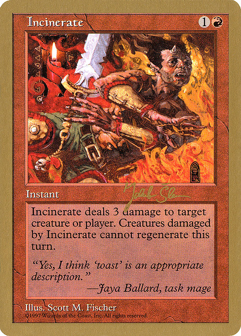 (英)火葬 / Incinerate【WC97】 World Championship Decks 1997 Jakub Slemr 金枠 No.042
