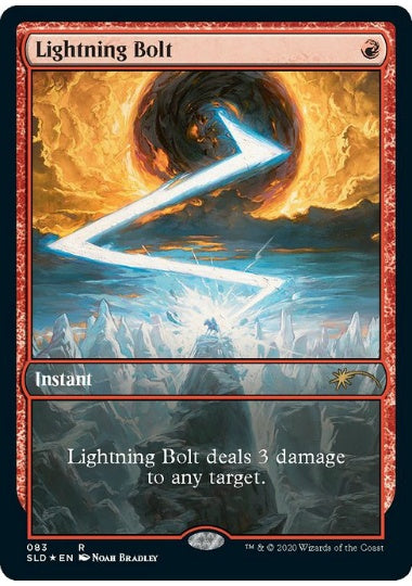 (英)【Foil】稲妻 / Lightning Bolt【SLD】Mountain, Go No.083