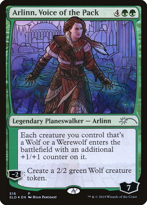 (英)【Foil】群れの声、アーリン / Arlinn, Voice of the Pack【SLD】Stained-Glass Planeswalkers No.516