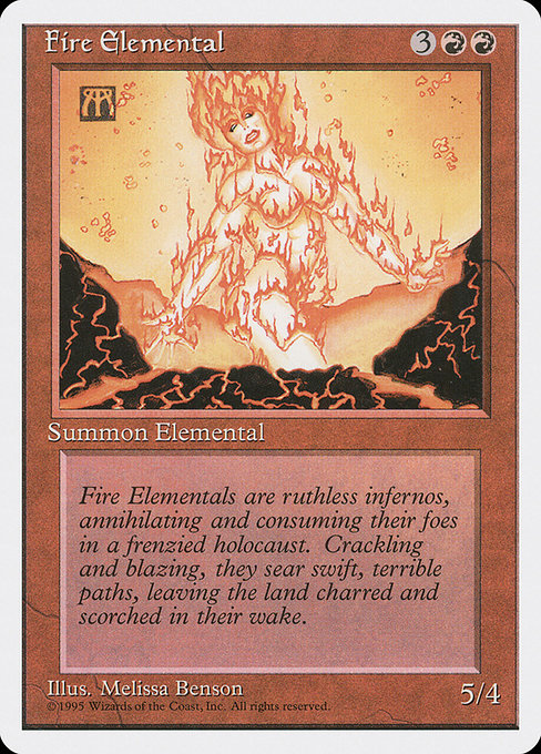 (英)炎の精霊 / Fire Elemental【4ED】 No.191