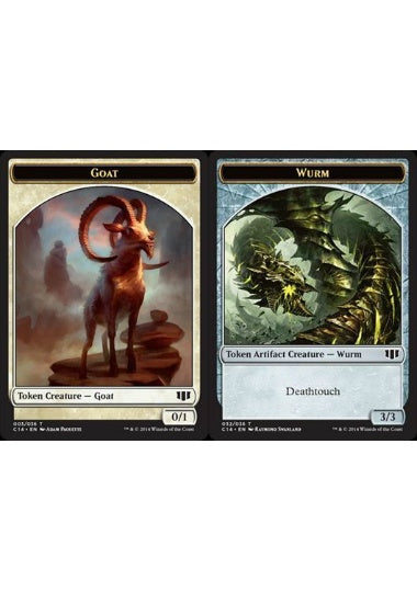 (英)ヤギトークン / Goat Token No.003 - ファイレクシアン・ワームトークン / Phyrexian Wurm Token【C14-TOKEN】 No.032