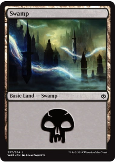 (英)【Foil】沼 / Swamp【WAR】 No.257