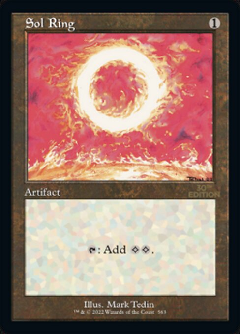 (英)太陽の指輪 / Sol Ring【30A】 旧枠加工カード No.563 ※トーナメントで使用することはできません。