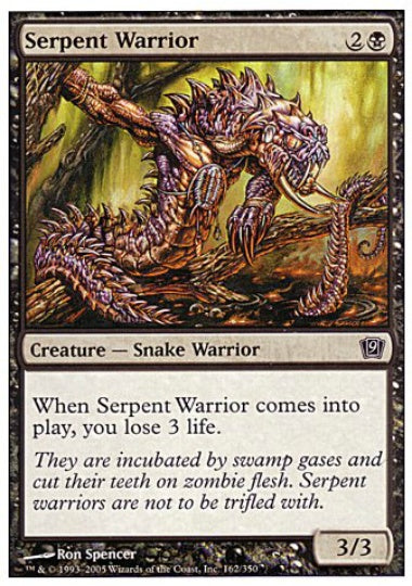 (英)【Foil】蛇人間の戦士 / Serpent Warrior【9ED】 No.162