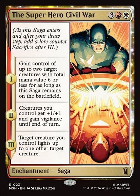 (英)【Foil】スーパーヒーローの争い、シビル・ウォー / The Super Hero Civil War【MSH】 No.231