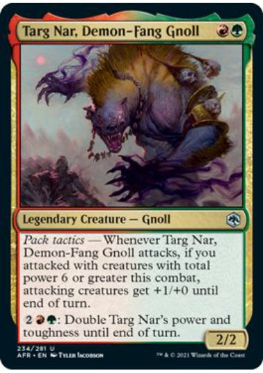 (英)悪魔牙のノール、ターグ・ナール / Targ Nar, Demon-Fang Gnoll【AFR】 No.234