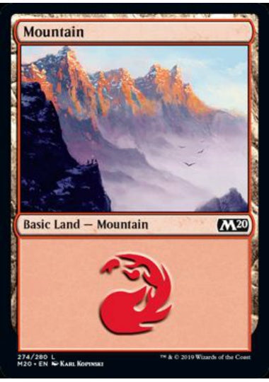(英)【Foil】山 / Mountain【M20】 No.274