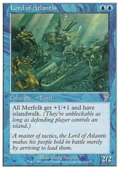 (英)【Foil】アトランティスの王 / Lord of Atlantis【7ED】 No.083