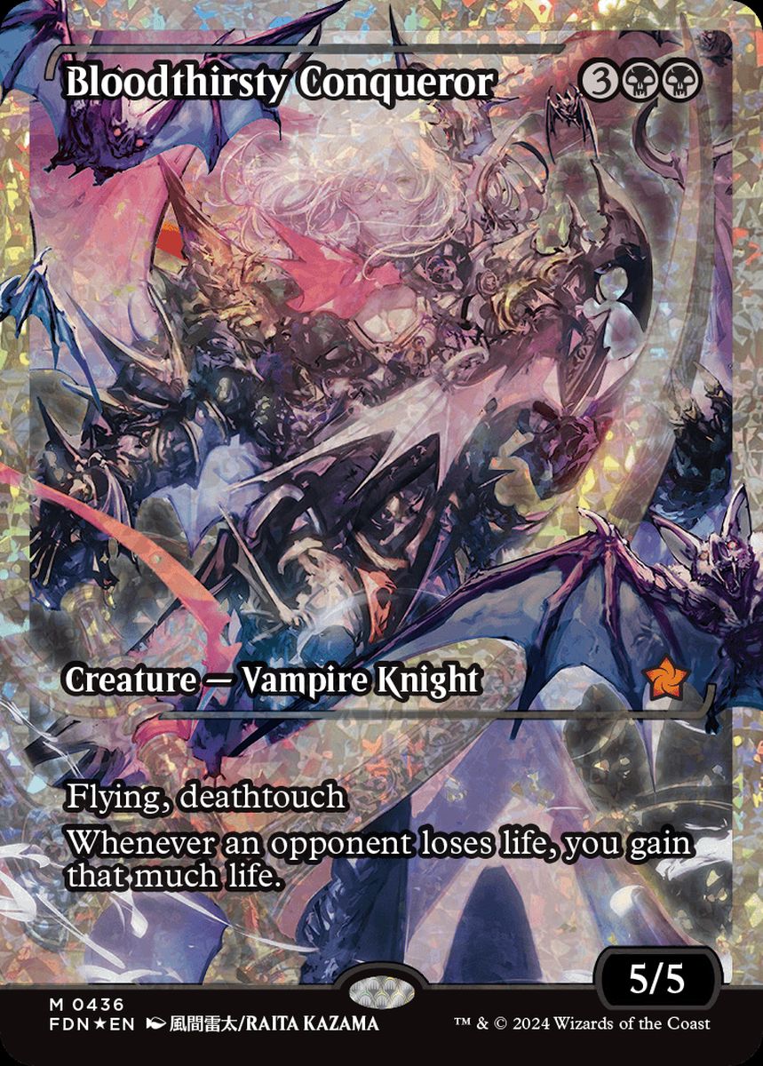 (英)【フラクチャーFoil】血に飢えた征服者 / Bloodthirsty Conqueror ★ショーケース枠★(ジャパン・ショーケース) 【FDN】 No.436