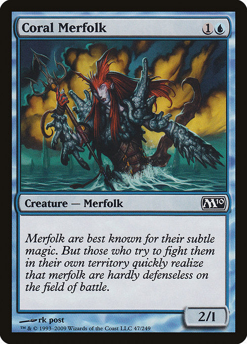 (英)【Foil】珊瑚マーフォーク / Coral Merfolk【M10】 No.047