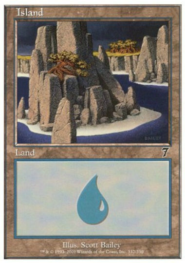(英)【Foil】島 / Island【7ED】 No.332
