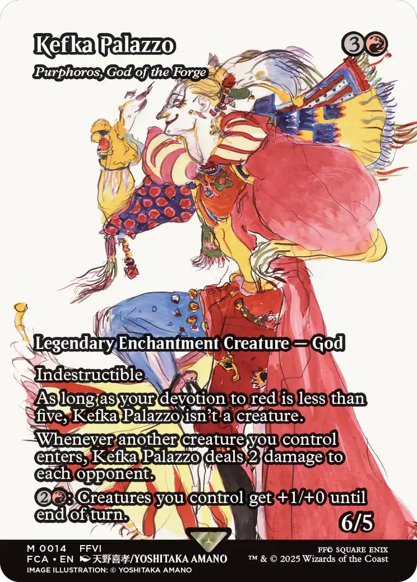 (英)ケフカ・パラッツォ / Kefka Palazzo[鍛冶の神、パーフォロス / Purphoros, God of the Forge] ★ショーケース枠★(FINAL FANTASY・継承史カード) 【FCA】 No.014