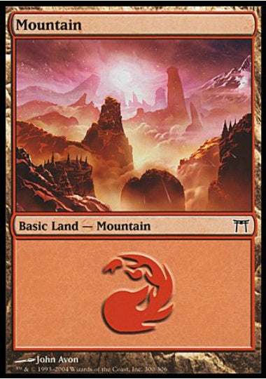 (英)【Foil】山 / Mountain【CHK】 No.300