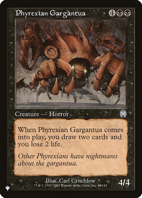 (英)ファイレクシアのガルガンチュア / Phyrexian Gargantua【APC】 PWシンボル付き再販 No.048