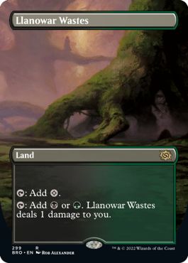 (英)ラノワールの荒原 / Llanowar Wastes ★ボーダーレス★ 【BRO】 No.299