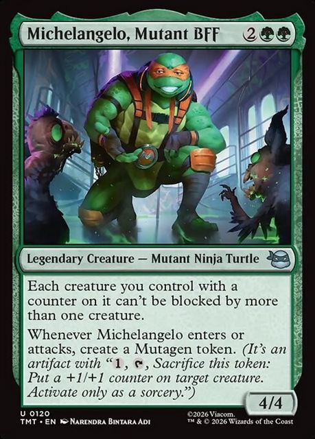(英)ミュータントの親友、ミケランジェロ / Michelangelo, Mutant BFF【TMT】 No.120