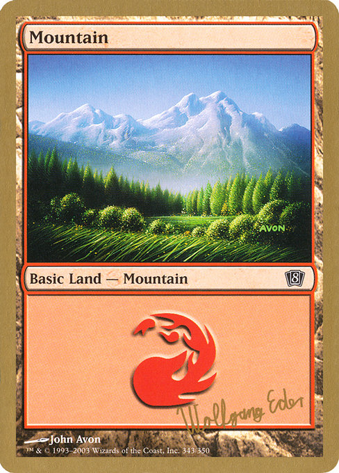 (英)山 / Mountain【WC03】 World Championship Decks 2003 Wolfgang Eder 金枠 No.121