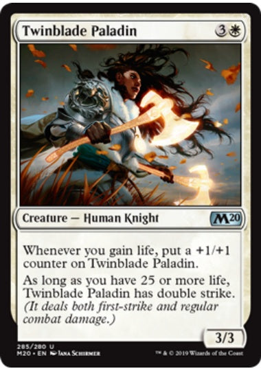 (英)双刃の聖騎士 / Twinblade Paladin【M20】 プレインズウォーカーデッキ収録 No.285