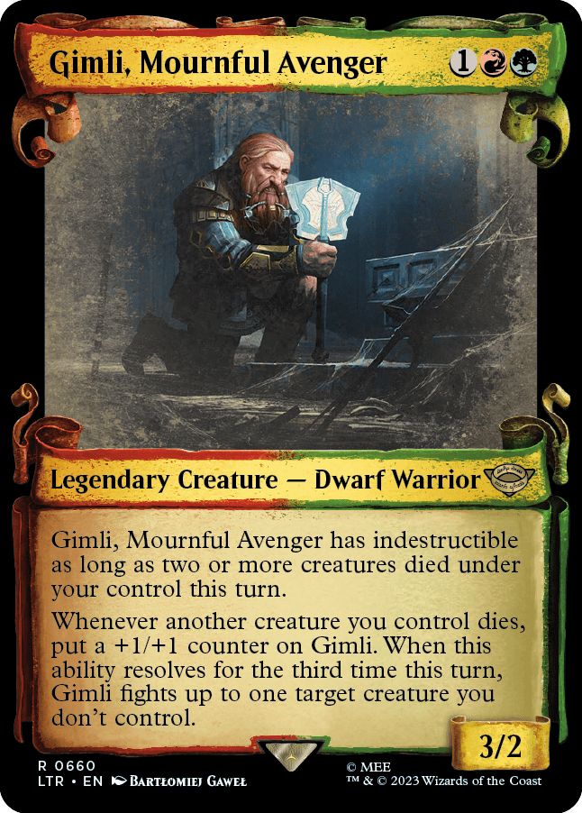 (英)【銀Foil】死を悼む復讐者、ギムリ / Gimli, Mournful Avenger ★ショーケース枠★(中つ国の巻物) 【LTR】 No.660