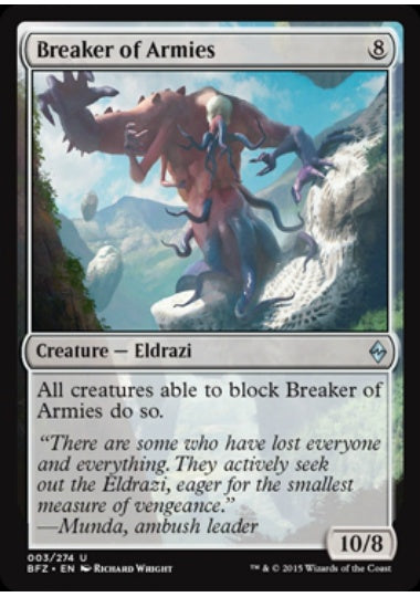 (英)軍団を破壊するもの / Breaker of Armies【BFZ】 No.003