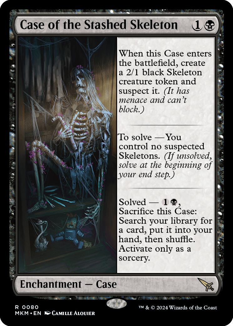 (英)【Foil】謎の骸骨の事件 / Case of the Stashed Skeleton【MKM】 No.080