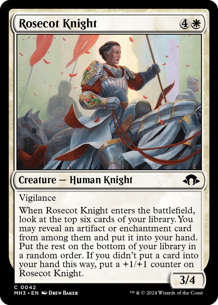 (英)【Foil】ローズコットの騎士 / Rosecot Knight【MH3】 No.042
