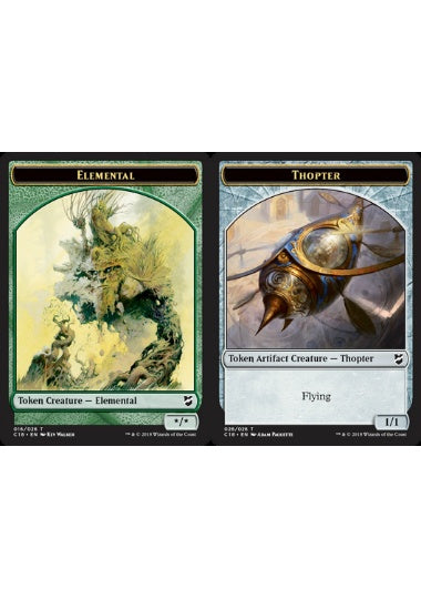 (英)エレメンタルトークン / Elemental Token No.016 - 飛行機械トークン / Thopter Token【C18-TOKEN】 No.026
