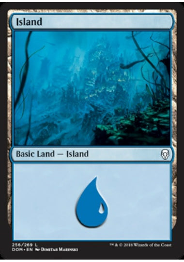 (英)【Foil】島 / Island【DOM】 No.256
